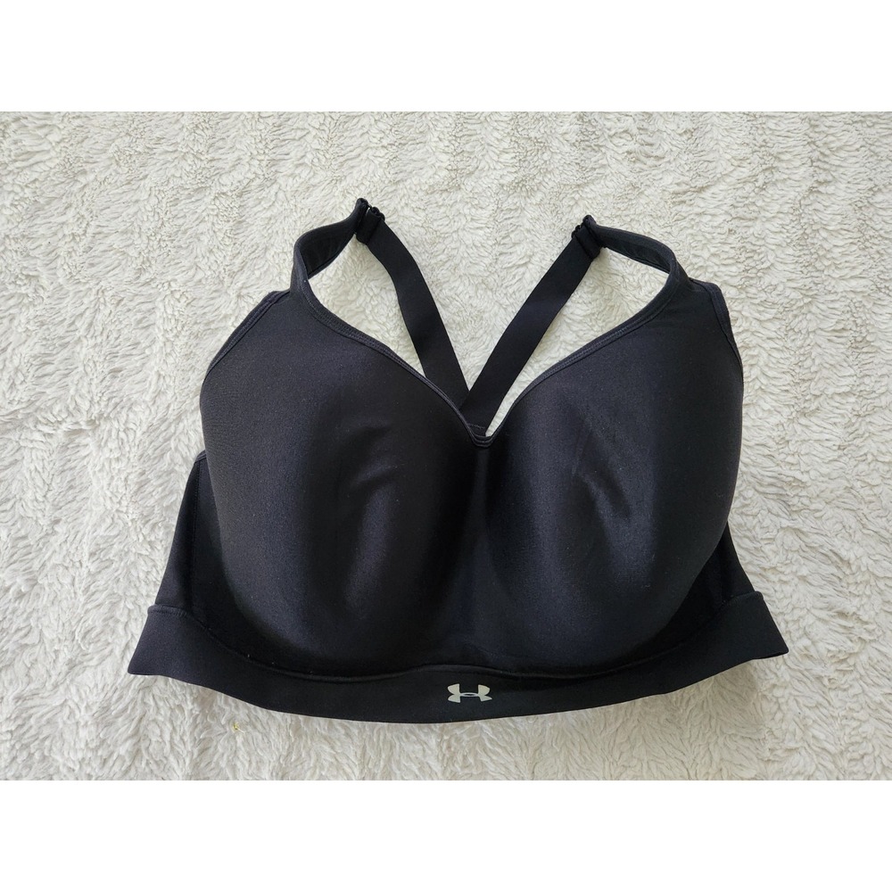 Under Armour Infinity High Support Sports Bra Black 38DD 38E Molded Padded...